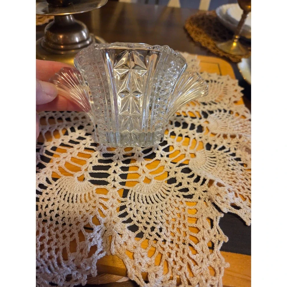 vintage cut glass sugar bowl